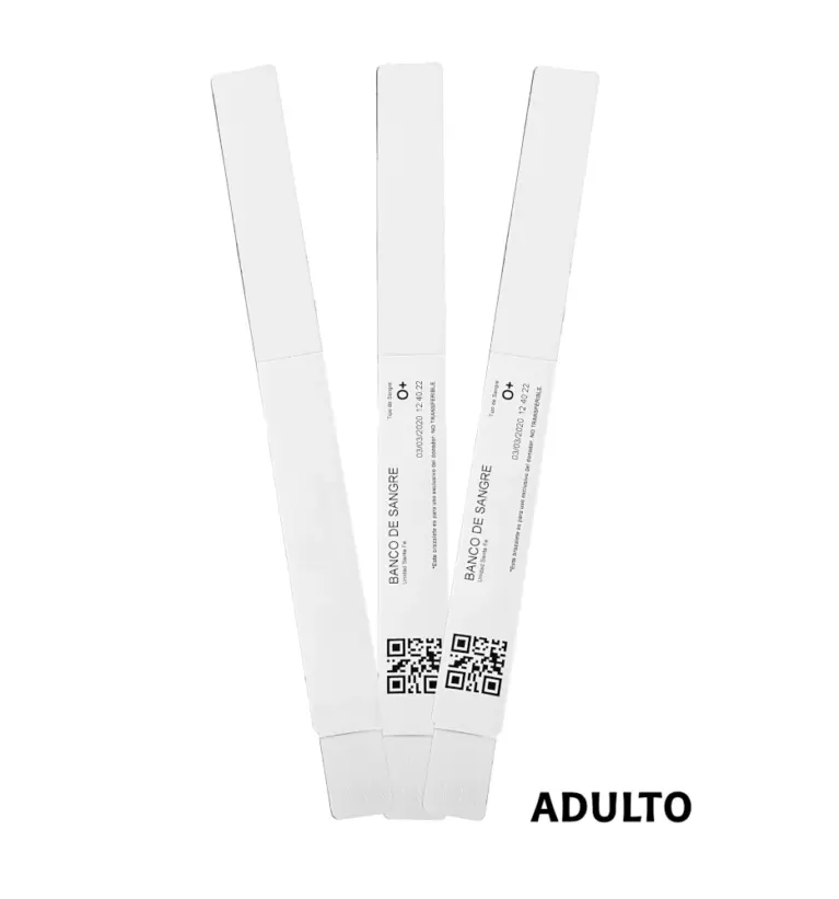 PULSERA ADULTO ZEBRA Z-BAND COLOR BLANCO