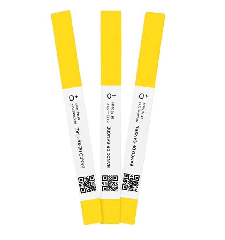 PULSERA PEDIÁTRICA ZEBRA Z-BAND COLOR AMARILLO