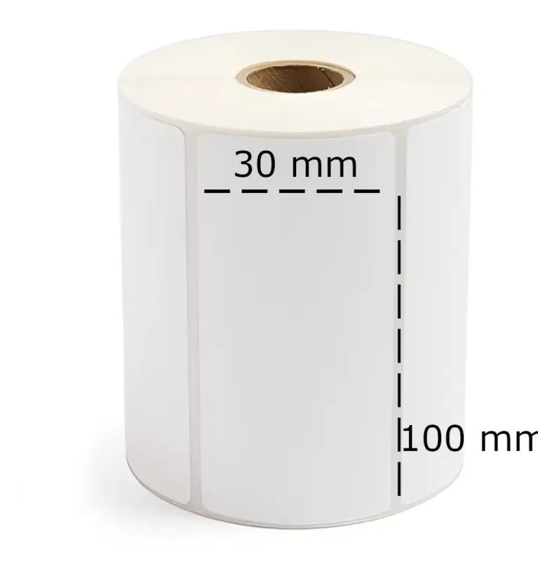 ROLLO ETIQUETAS DIPROTEC 30X100X1 POLIPROPILENO