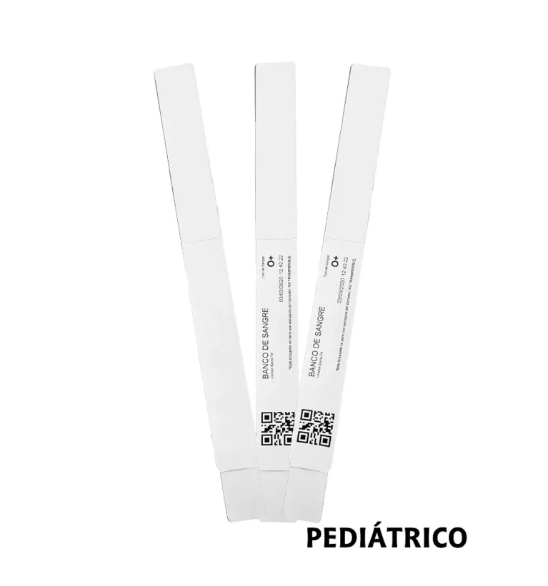 PULSERA PEDRIATRICO ZEBRA Z-BAND COLOR BLANCO