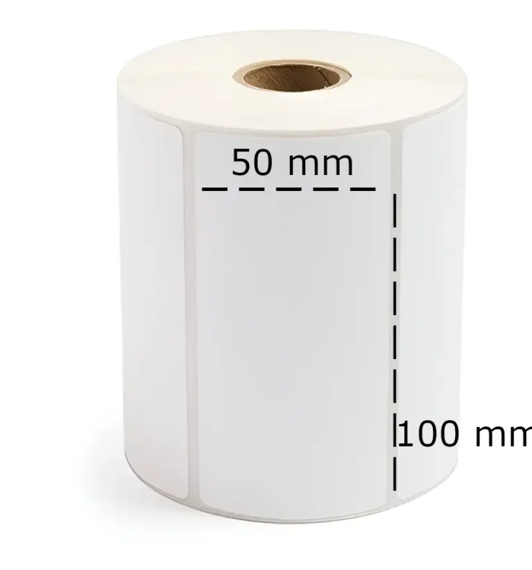 Rollo Etiquetas DIPROTEC 50X100X1 Semibrillo